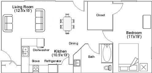 Countryview Apartments floor plan 3