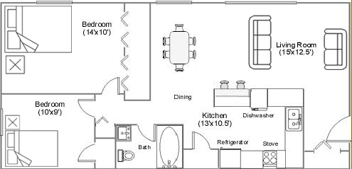 Countryview Apartments floor plan 2
